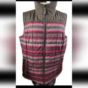 Ariat Real Womens Crius Striped Insulated  Vest in Pink and Brown Size 2X